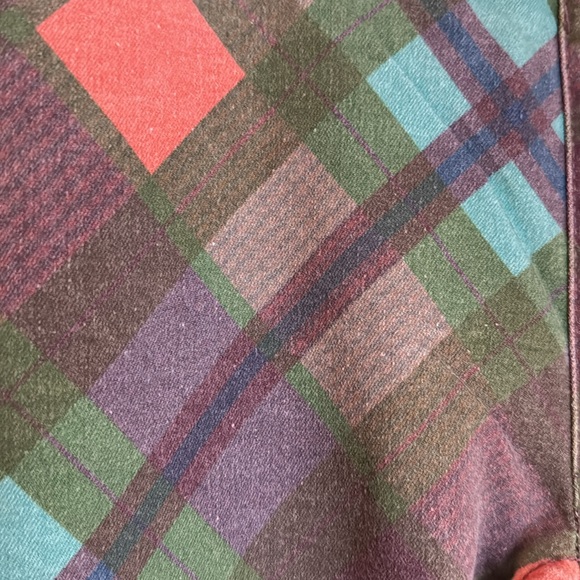 Free People bell bottom stretchy plaid size 26 pants. Super original and fun!! - Picture 2 of 4